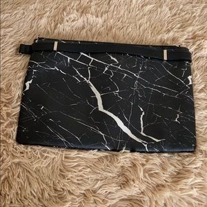 Auth Balenciaga Leather Marble Phileas Pouch